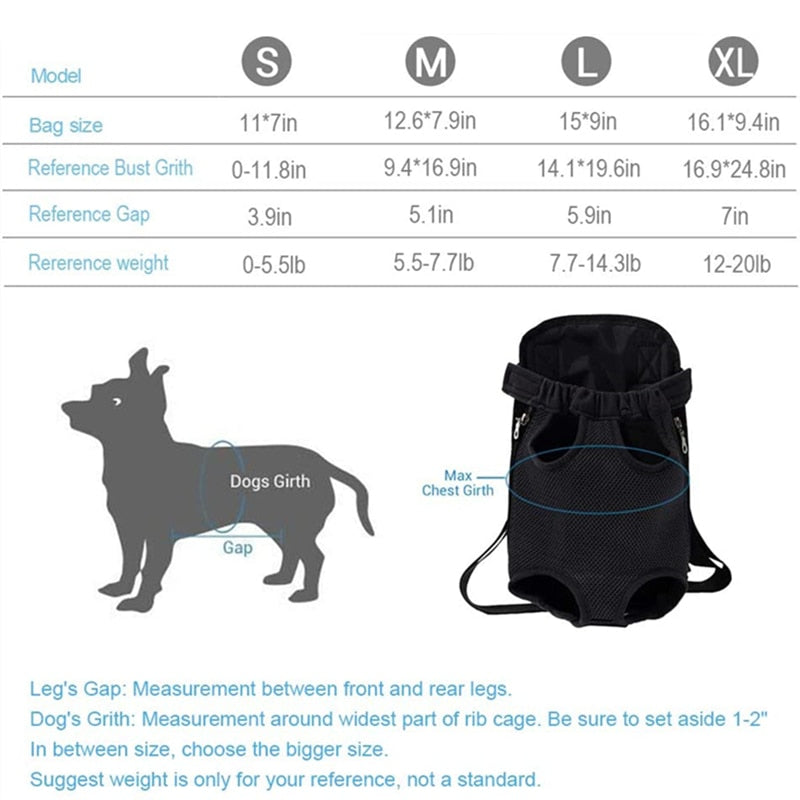 TrailPack Front-Carry Pet Backpack