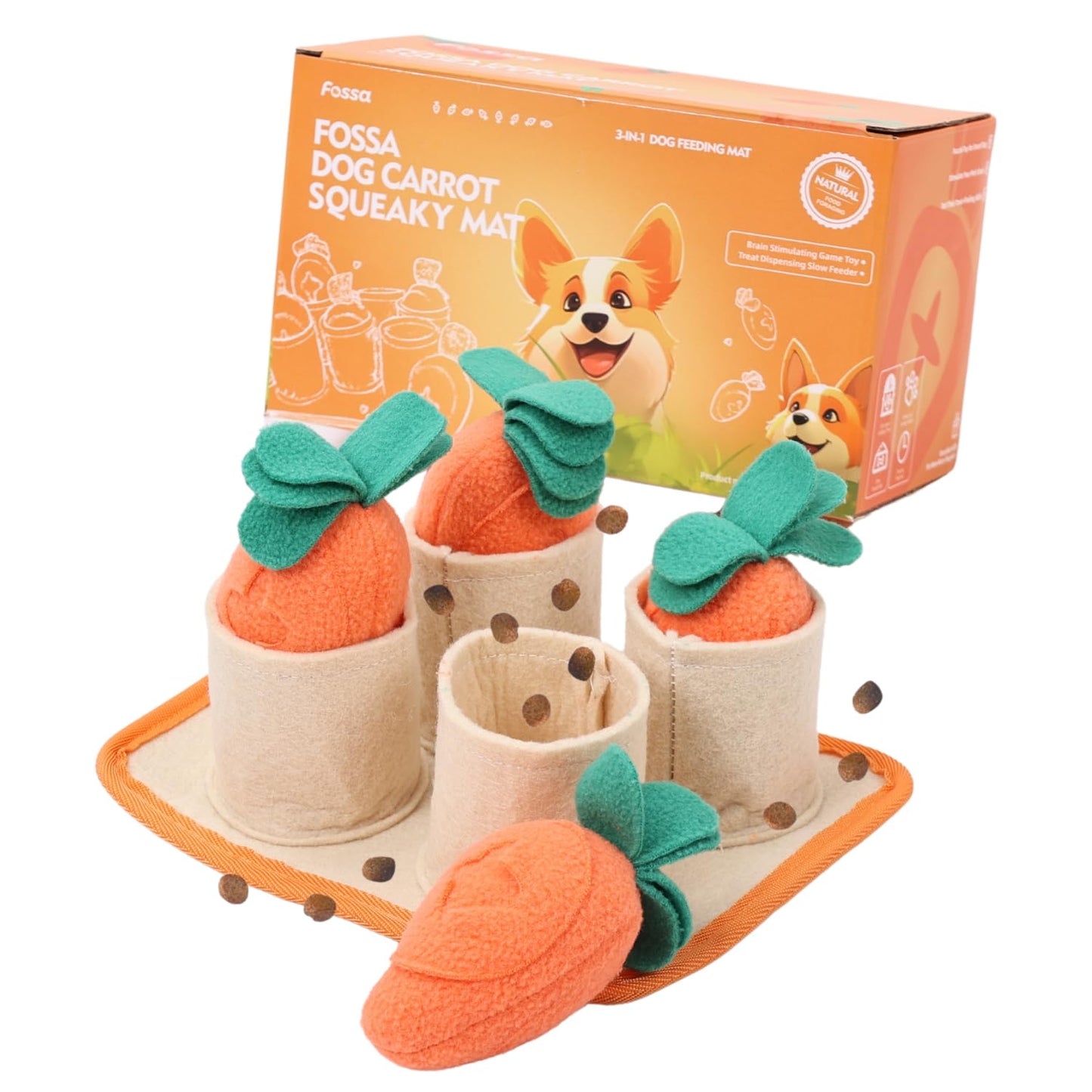 BusyPup Carrot Patch Puzzle Mat – Treat-Hunting Boredom Buster